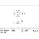 From The Anvil - Pewter Brompton Brighton Fastener - Narrow (Square) - 46609 - Choice Handles