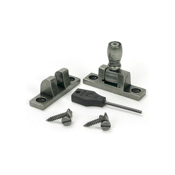 From The Anvil - Pewter Mushroom Brighton Fastener - Narrow (Square) - 46612 - Choice Handles