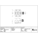 From The Anvil - Pewter Beehive Brighton Fastener (Radiused) - 46615 - Choice Handles