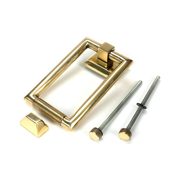 From The Anvil - Aged Brass Brompton Door Knocker - 46644