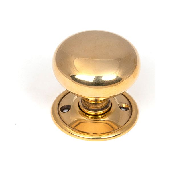 From The Anvil - Aged Brass Mushroom Mortice/Rim Knob Set - 46681
