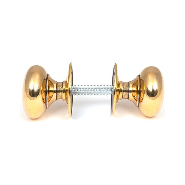 From The Anvil - Aged Brass Mushroom Mortice/Rim Knob Set - 46681