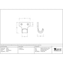 From The Anvil - Sash Eye Lift - Satin Chrome - 46730 - Choice Handles