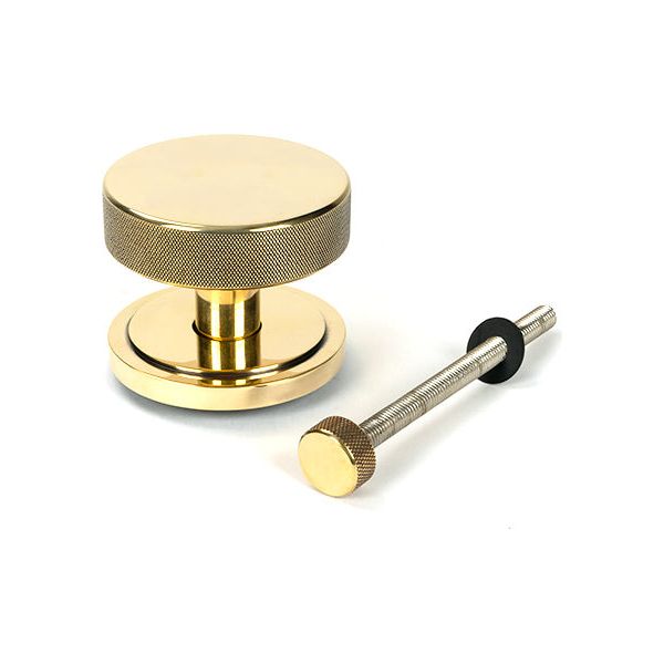 From The Anvil - Aged Brass Brompton Centre Door Knob (Art Deco) - 46735