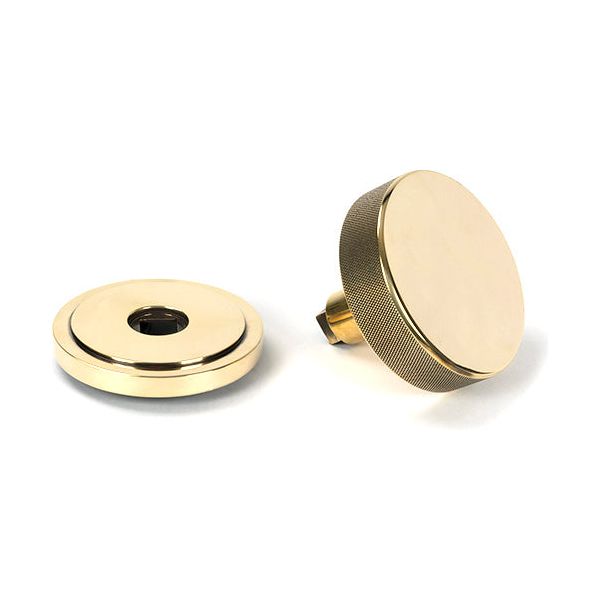 From The Anvil - Aged Brass Brompton Centre Door Knob (Art Deco) - 46735