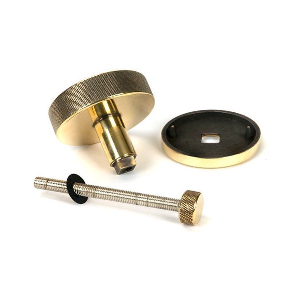 From The Anvil - Aged Brass Brompton Centre Door Knob (Art Deco) - 46735