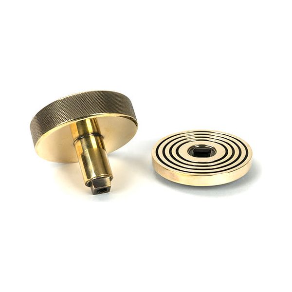 From The Anvil - Aged Brass Brompton Centre Door Knob (Beehive) - 46736