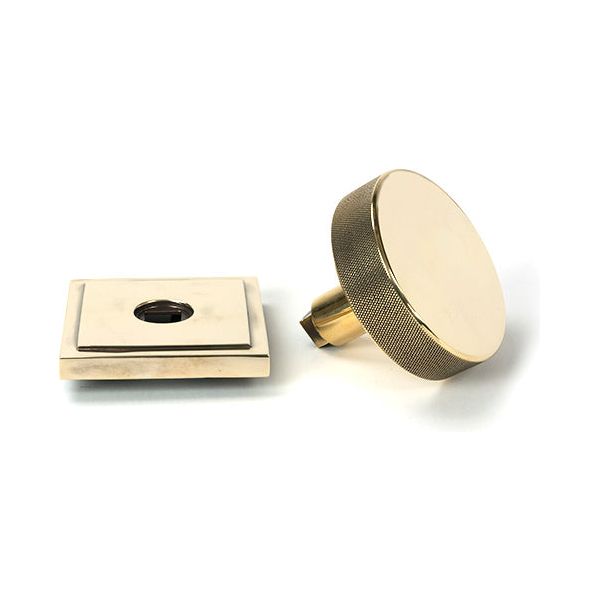From The Anvil - Aged Brass Brompton Centre Door Knob (Square) - 46737