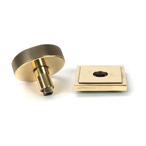 From The Anvil - Aged Brass Brompton Centre Door Knob (Square) - 46737