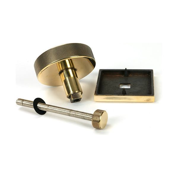 From The Anvil - Aged Brass Brompton Centre Door Knob (Square) - 46737