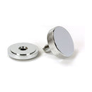 From The Anvil - Polished Chrome Brompton Centre Door Knob (Art Deco) - 46739 - Choice Handles