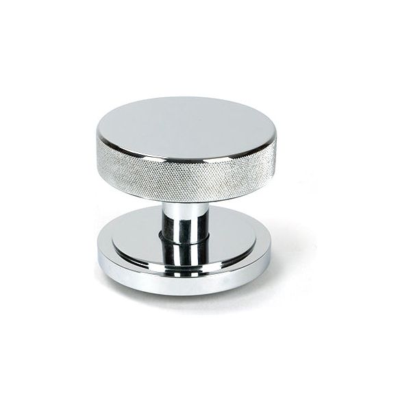 From The Anvil - Polished Chrome Brompton Centre Door Knob (Art Deco) - 46739