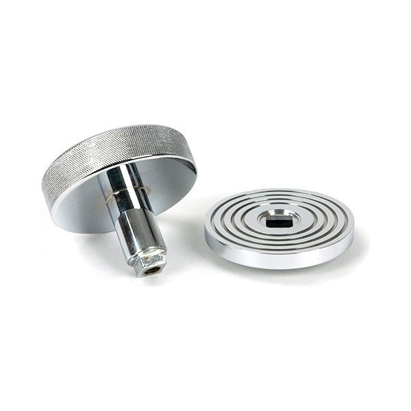 From The Anvil - Polished Chrome Brompton Centre Door Knob (Beehive) - 46740