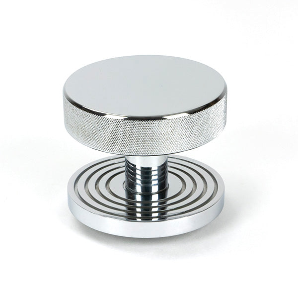 From The Anvil - Polished Chrome Brompton Centre Door Knob (Beehive) - 46740
