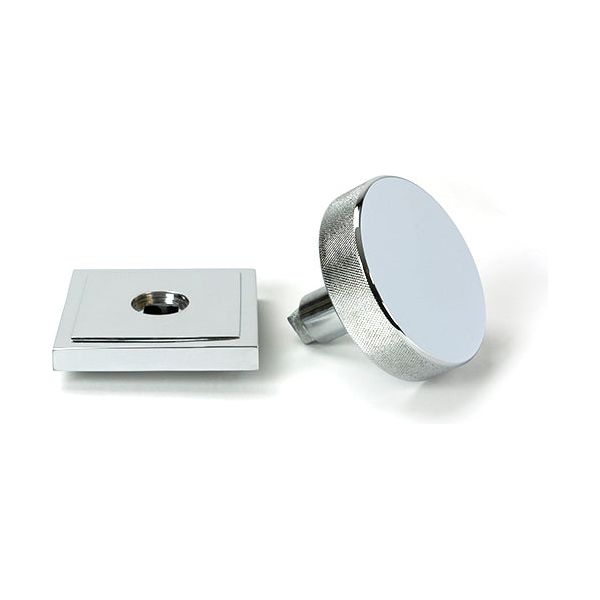 From The Anvil - Polished Chrome Brompton Centre Door Knob (Square) - 46741