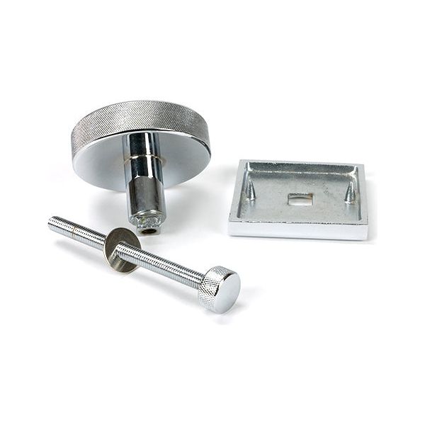 From The Anvil - Polished Chrome Brompton Centre Door Knob (Square) - 46741