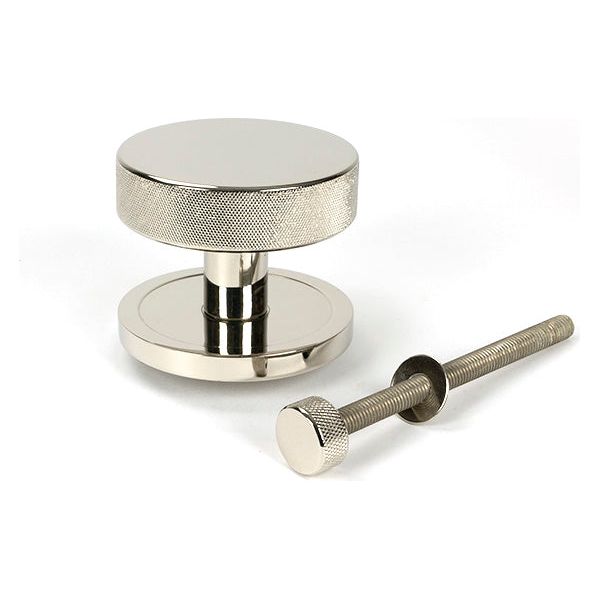 From The Anvil - Polished Nickel Brompton Centre Door Knob (Plain) - 46742