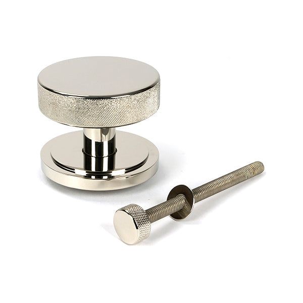 From The Anvil - Polished Nickel Brompton Centre Door Knob (Beehive) - 46744
