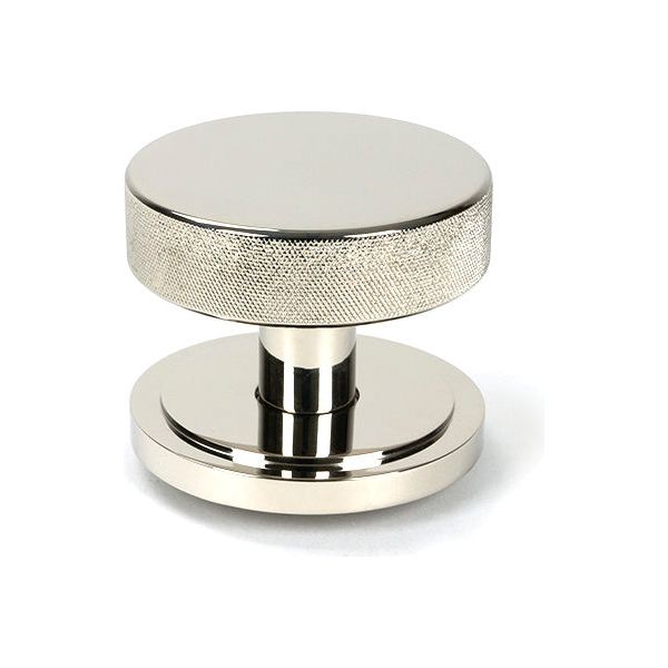 From The Anvil - Polished Nickel Brompton Centre Door Knob (Art Deco) - 46743