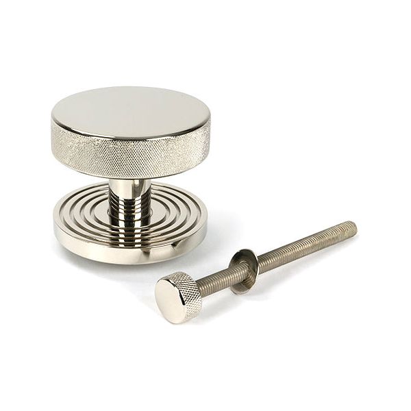 From The Anvil - Polished Nickel Brompton Centre Door Knob (Beehive) - 46744