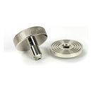 From The Anvil - Polished Nickel Brompton Centre Door Knob (Beehive) - 46744 - Choice Handles