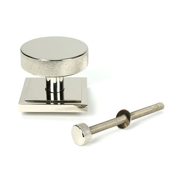 From The Anvil - Polished Nickel Brompton Centre Door Knob (Square) - 46745