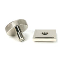 From The Anvil - Polished Nickel Brompton Centre Door Knob (Square) - 46745 - Choice Handles