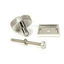 From The Anvil - Polished Nickel Brompton Centre Door Knob (Square) - 46745 - Choice Handles