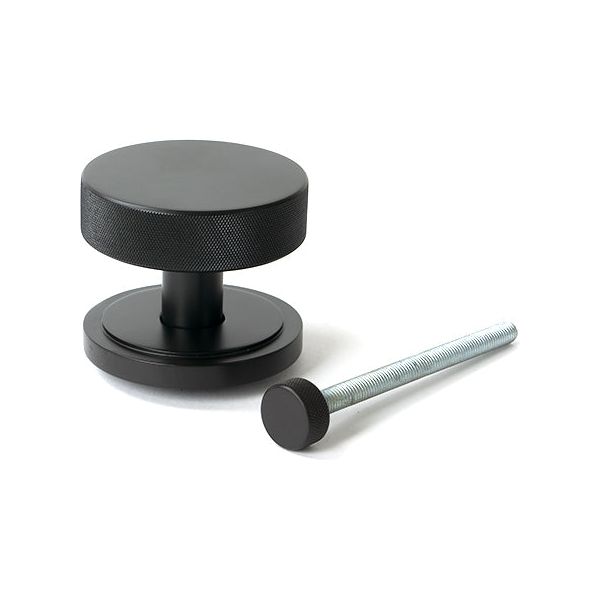 From The Anvil - Aged Bronze Brompton Centre Door Knob (Art Deco) - 46747