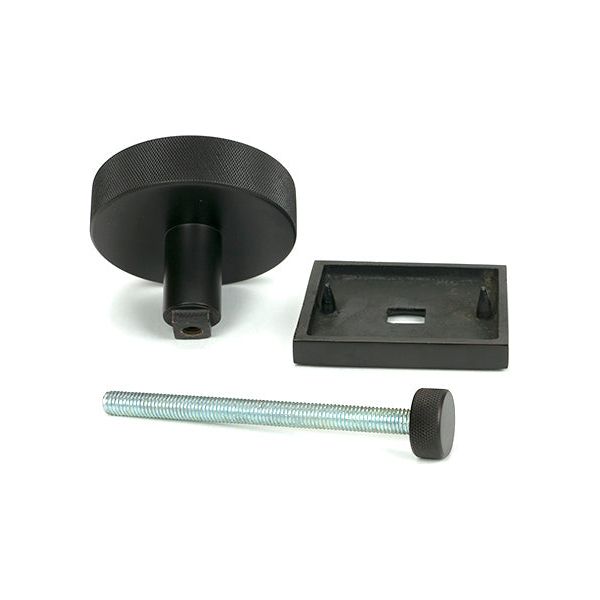 From The Anvil - Aged Bronze Brompton Centre Door Knob (Square) - 46749