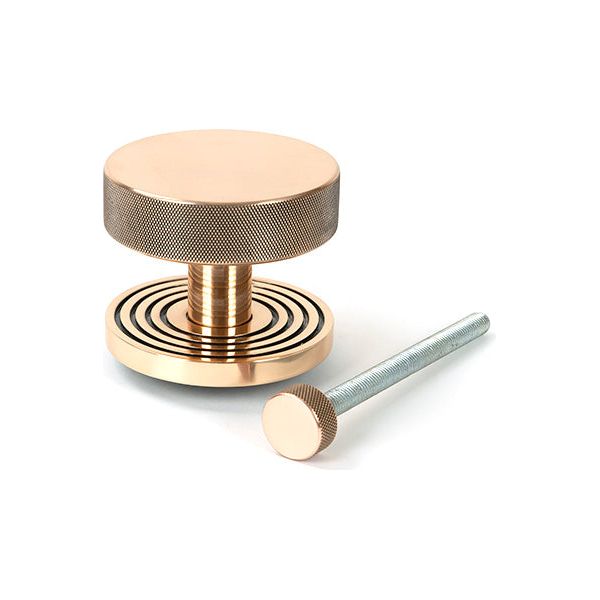From The Anvil - Polished Bronze Brompton Centre Door Knob (Beehive) - 46752