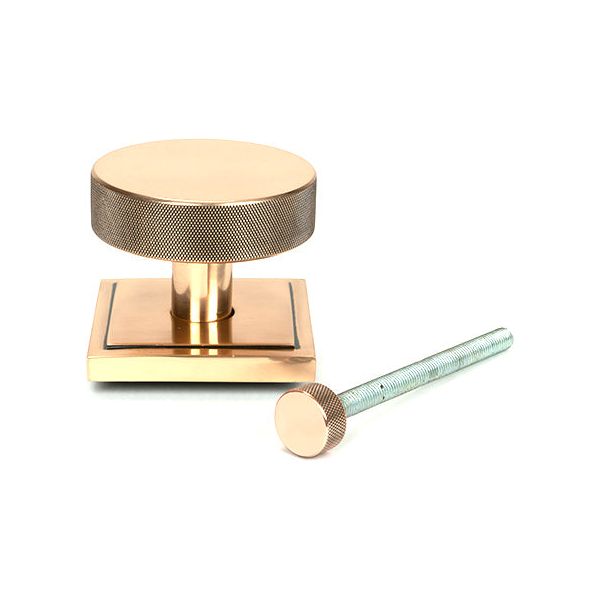 From The Anvil - Polished Bronze Brompton Centre Door Knob (Square) - 46753