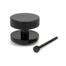 From The Anvil - Black Brompton Centre Door Knob (Plain) - 46754 - Choice Handles