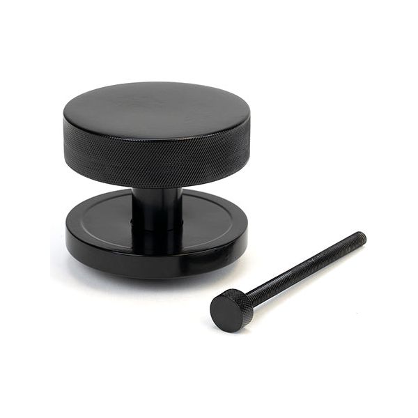 From The Anvil - Black Brompton Centre Door Knob (Plain) - 46754