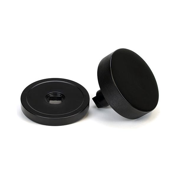 From The Anvil - Black Brompton Centre Door Knob (Plain) - 46754