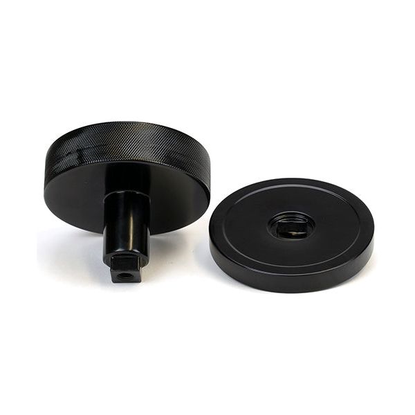 From The Anvil - Black Brompton Centre Door Knob (Plain) - 46754