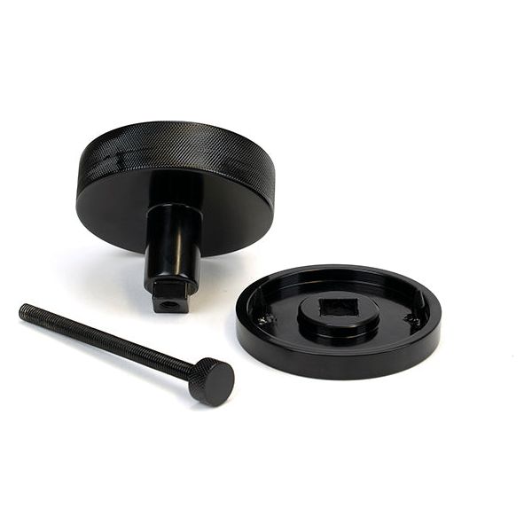 From The Anvil - Black Brompton Centre Door Knob (Plain) - 46754