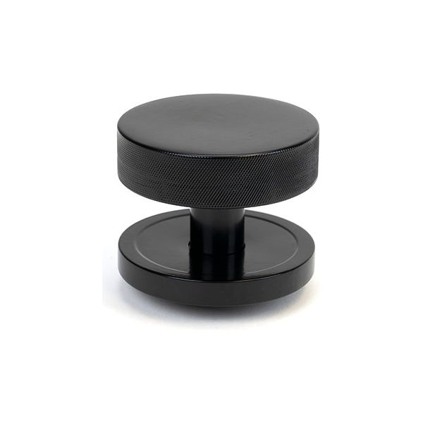 From The Anvil - Black Brompton Centre Door Knob (Plain) - 46754