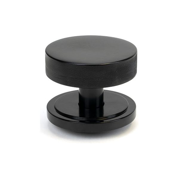 From The Anvil - Black Brompton Centre Door Knob (Art Deco) - 46755