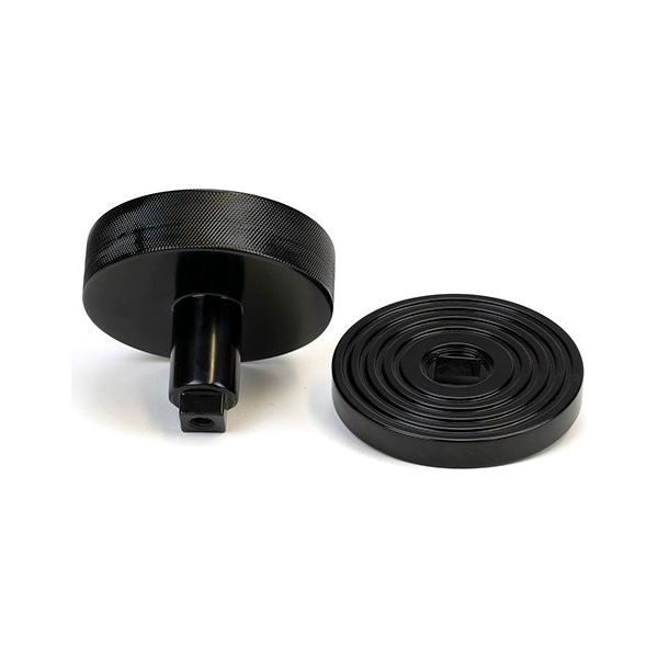 From The Anvil - Black Brompton Centre Door Knob (Beehive) - 46756