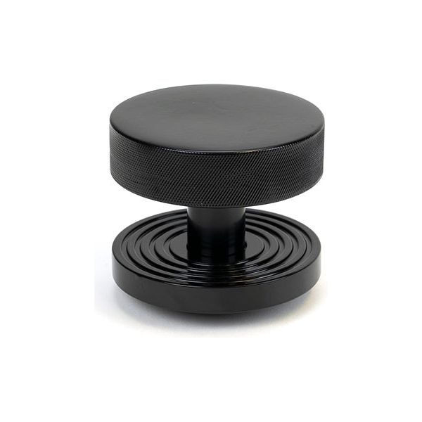 From The Anvil - Black Brompton Centre Door Knob (Beehive) - 46756