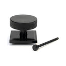 From The Anvil - Matt Black Brompton Centre Door Knob (Plain) - 46758 - Choice Handles