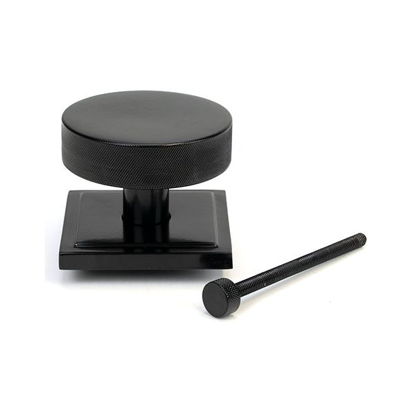 From The Anvil - Black Brompton Centre Door Knob (Square) - 46757