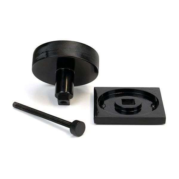 From The Anvil - Black Brompton Centre Door Knob (Square) - 46757
