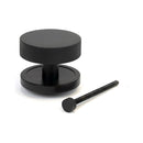 From The Anvil - Matt Black Brompton Centre Door Knob (Art Deco) - 46759 - Choice Handles
