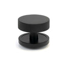 From The Anvil - Matt Black Brompton Centre Door Knob (Plain) - 46758 - Choice Handles