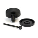 From The Anvil - Matt Black Brompton Centre Door Knob (Art Deco) - 46759 - Choice Handles