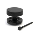 From The Anvil - Matt Black Brompton Centre Door Knob (Square) - 46761 - Choice Handles