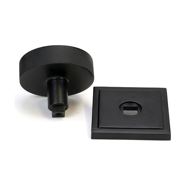 From The Anvil - Matt Black Brompton Centre Door Knob (Square) - 46761