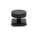 From The Anvil - Matt Black Brompton Centre Door Knob (Square) - 46761 - Choice Handles
